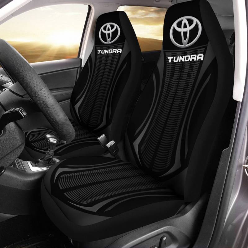 Toyota TUNDRA TDV Car Seat Cover (Set of 2) Ver 4 (Black)