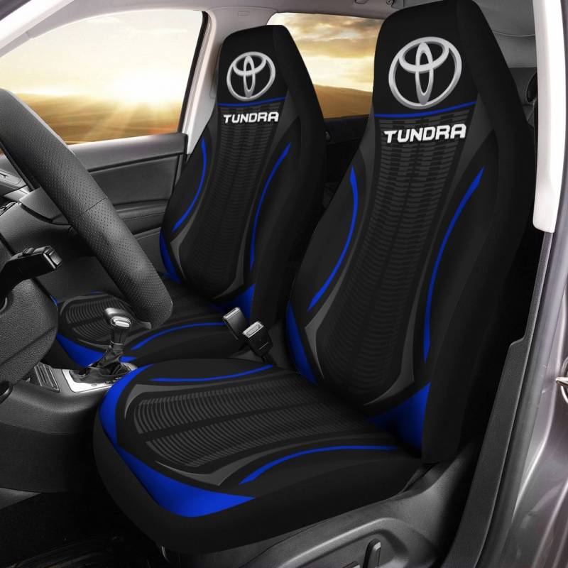 Toyota TUNDRA TDV Car Seat Cover (Set of 2) Ver 4 (Blue)