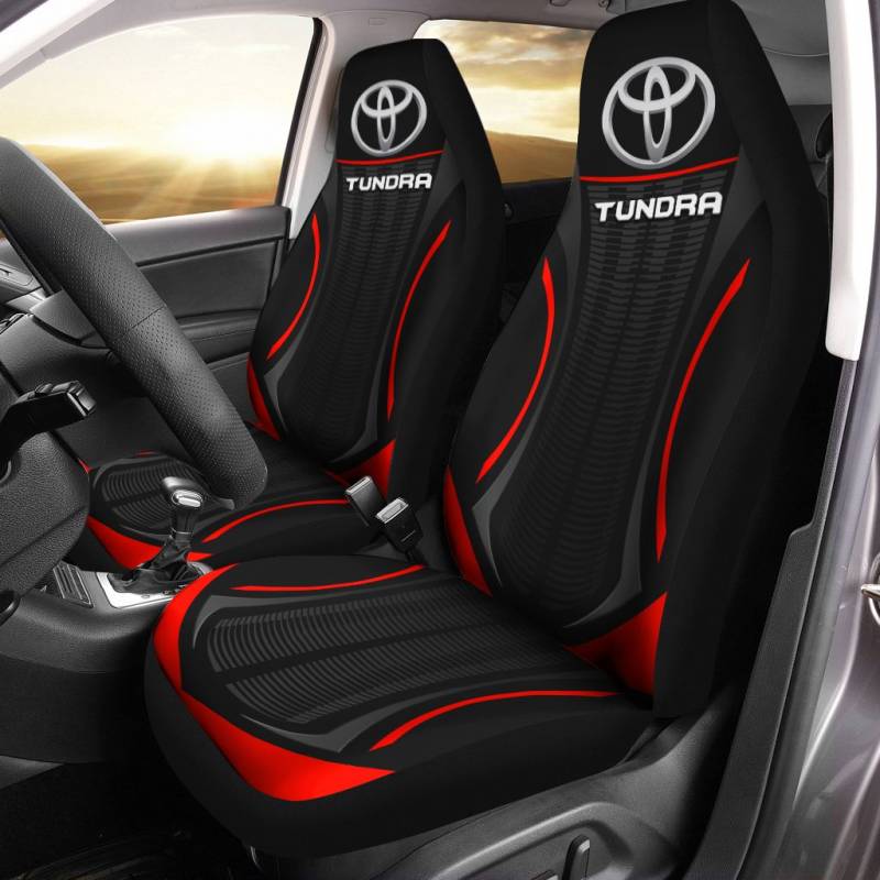 Toyota TUNDRA TDV Car Seat Cover (Set of 2) Ver 4 (Red)