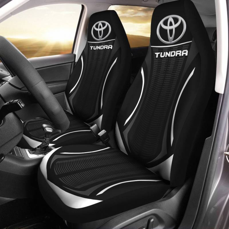 Toyota TUNDRA TDV Car Seat Cover (Set of 2) Ver 4 (White)