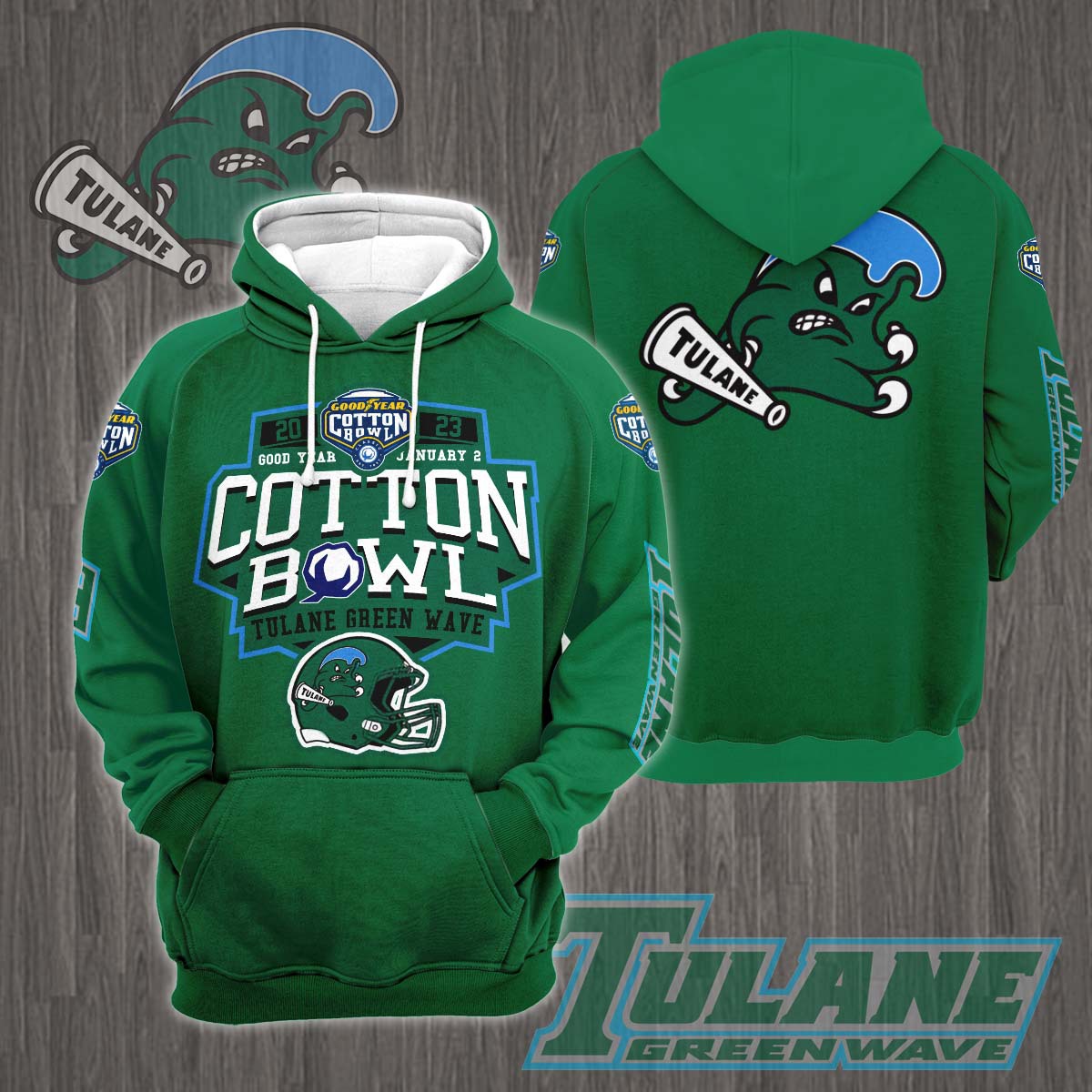 Tulane Green Wave 2023 Cotton Bowl Champions Shirt 
