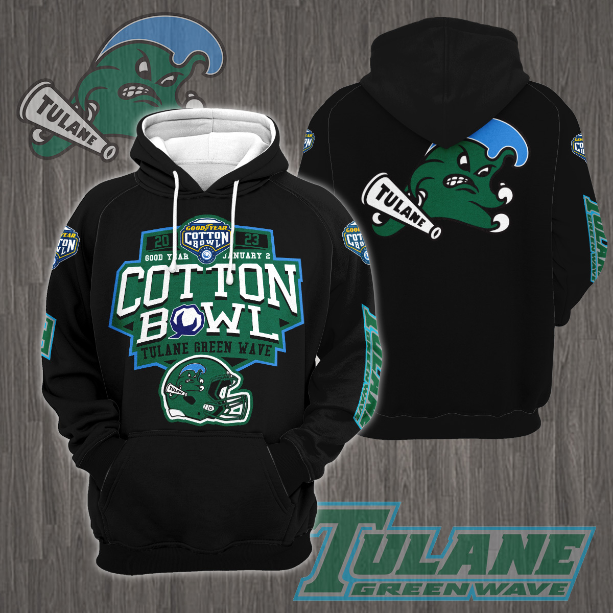 Tulane Green Wave 2023 Cotton Bowl Champions Shirt 