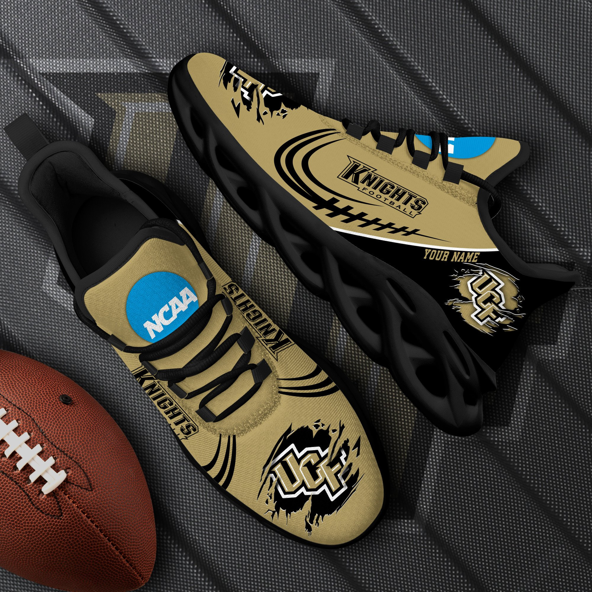 UCF Knights Black Max Soul Shoes 2025 Versions Custom Name 016