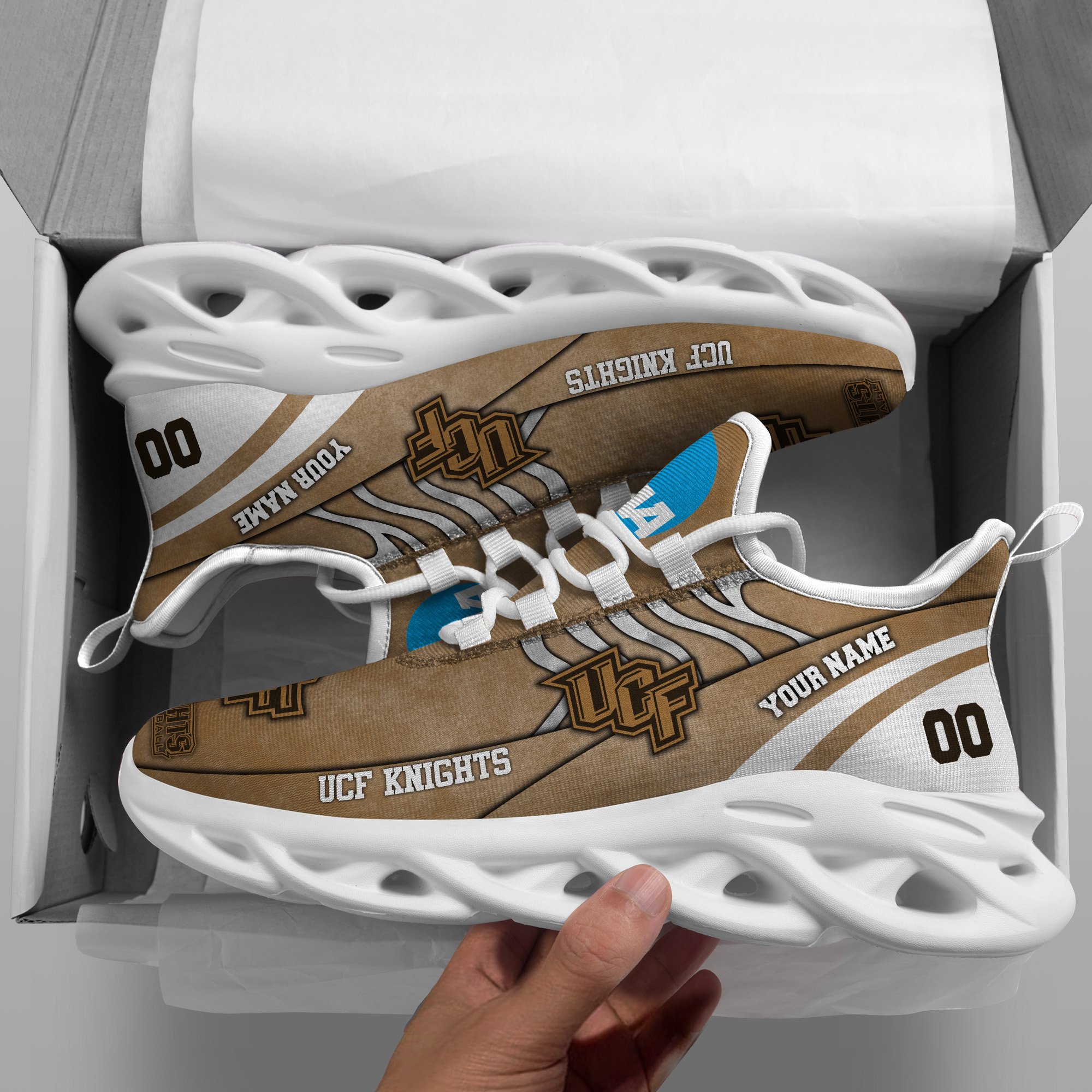 UCF Knights Black Max Soul Shoes 2025 Versions Custom Your Name And Number 312