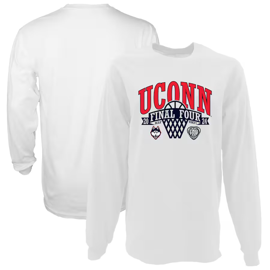 UConn Huskies Blue 84 White   Final Four Long Sleeve TShirt  Limited 