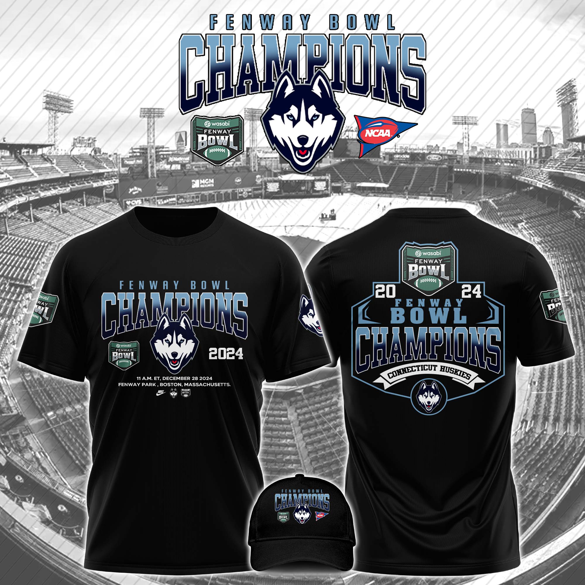 UConn Huskies Bowl Champion  Tshirt 