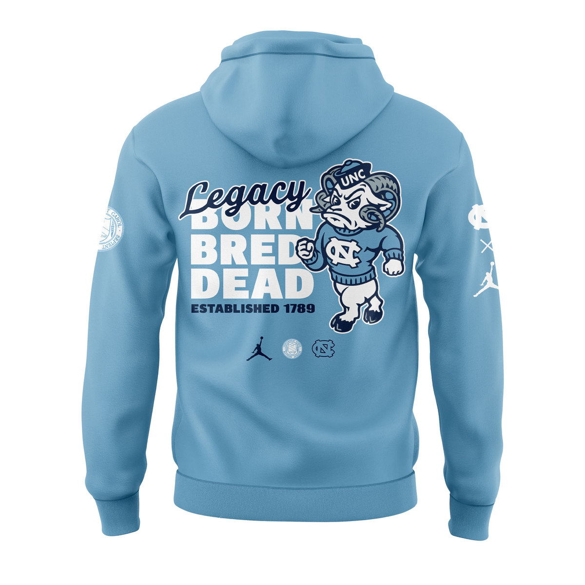 UNC Basketball LEGACY BORN BRED DEAD Hoodie Set+NT20102403ID10DS11 