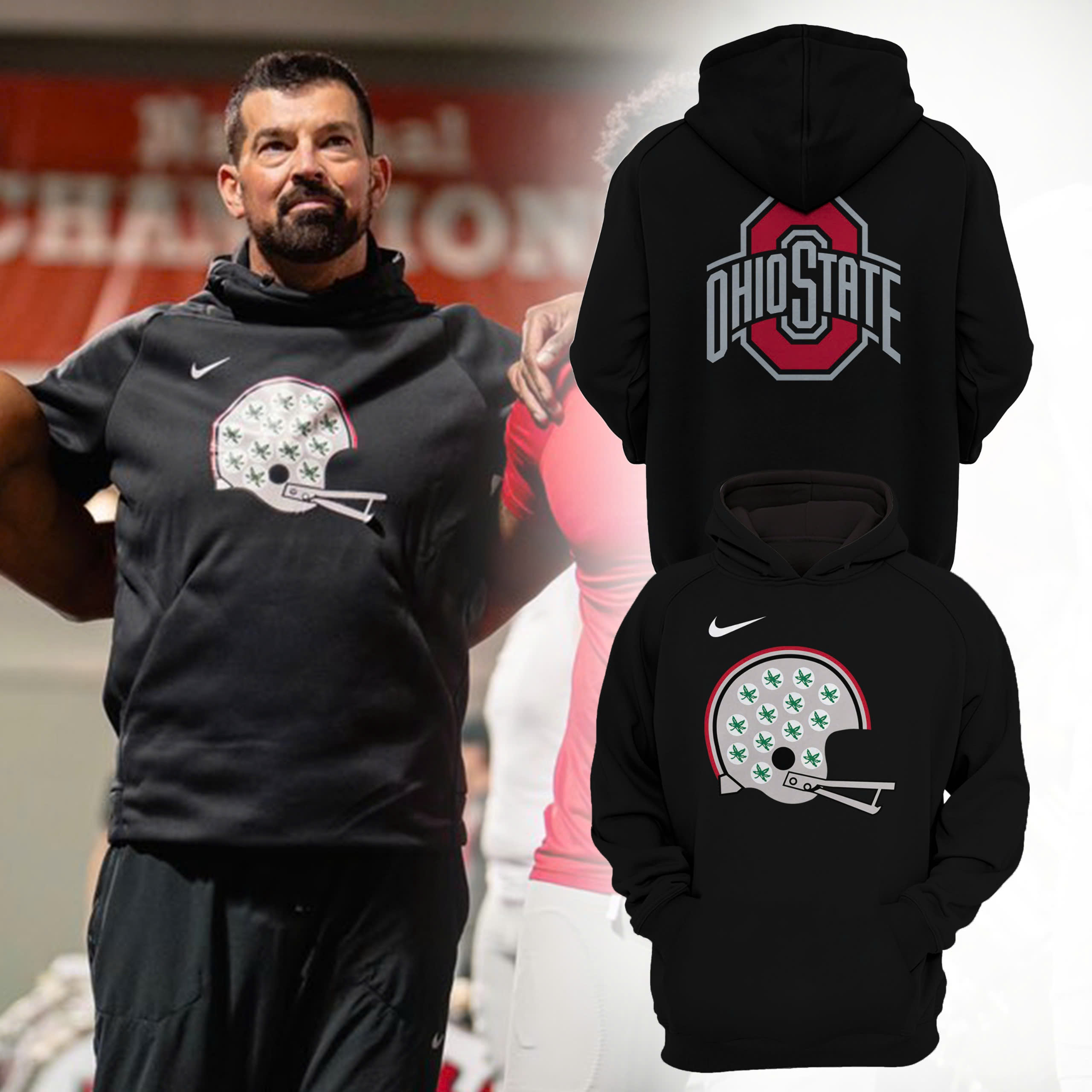 Unise Ohio State Buckeyes Raglan Hoodie 