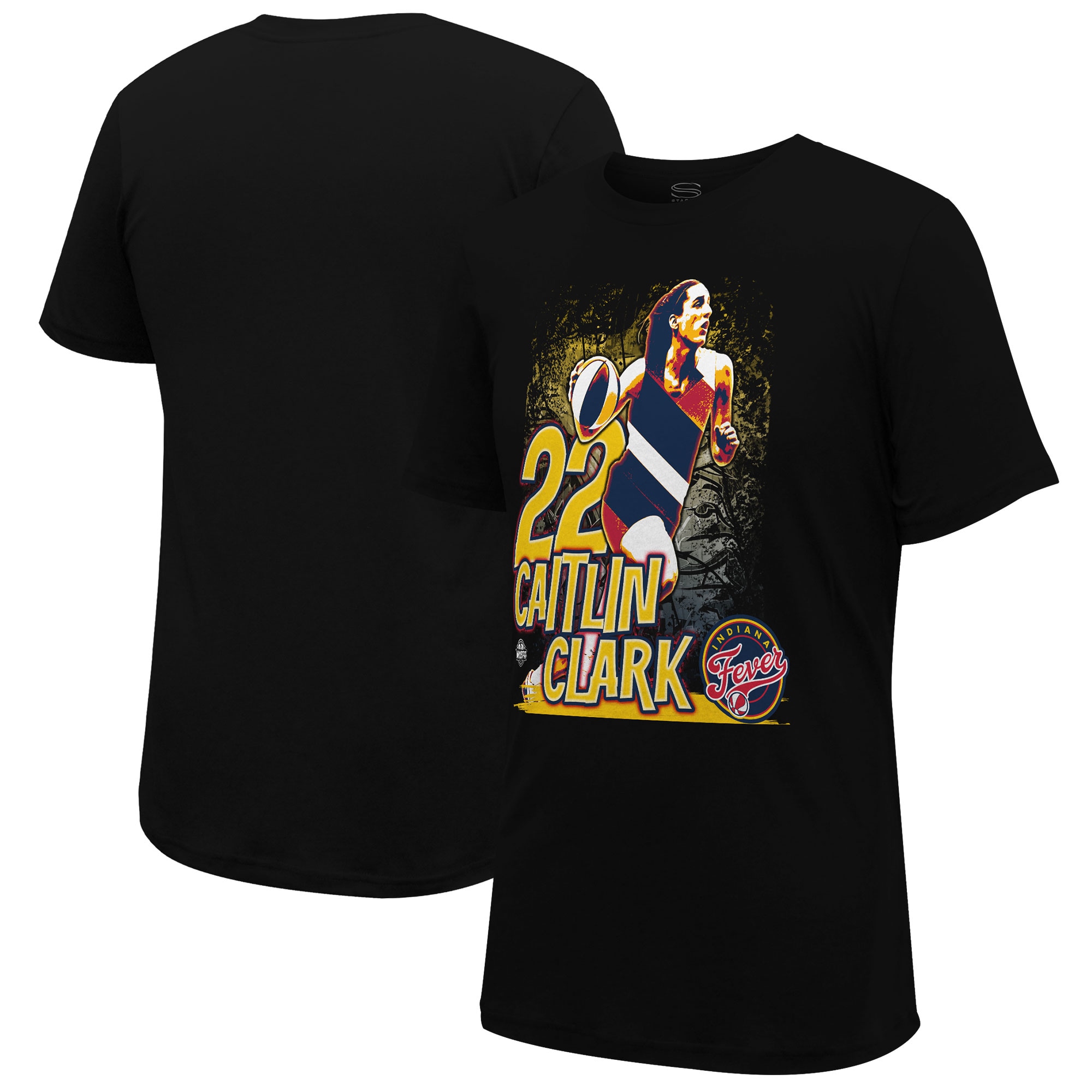 Unisex Indiana Fever Caitlin Clark Stadium Essentials Black Run Through TShirt 