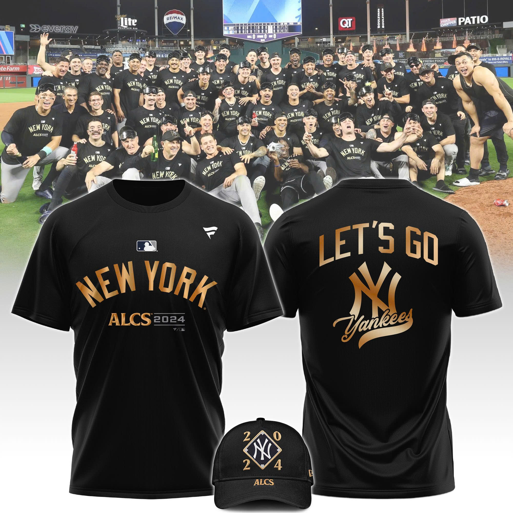 Unisex NYY Black NLCS  T-Shirt   3 