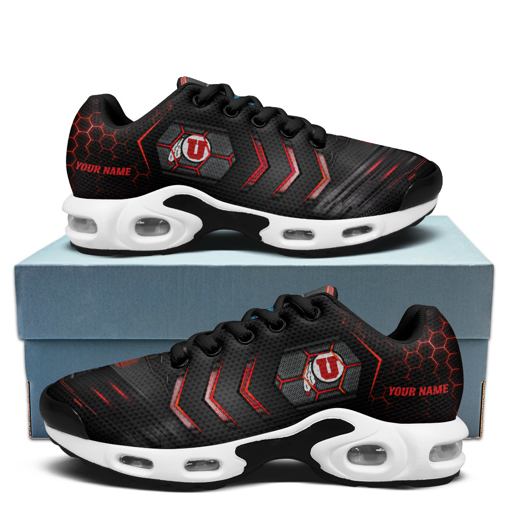 Utah Personalized Name Team Colors Arrow Line Beehive Pattern TN Air Max Shoes Air Cushion Sneakers