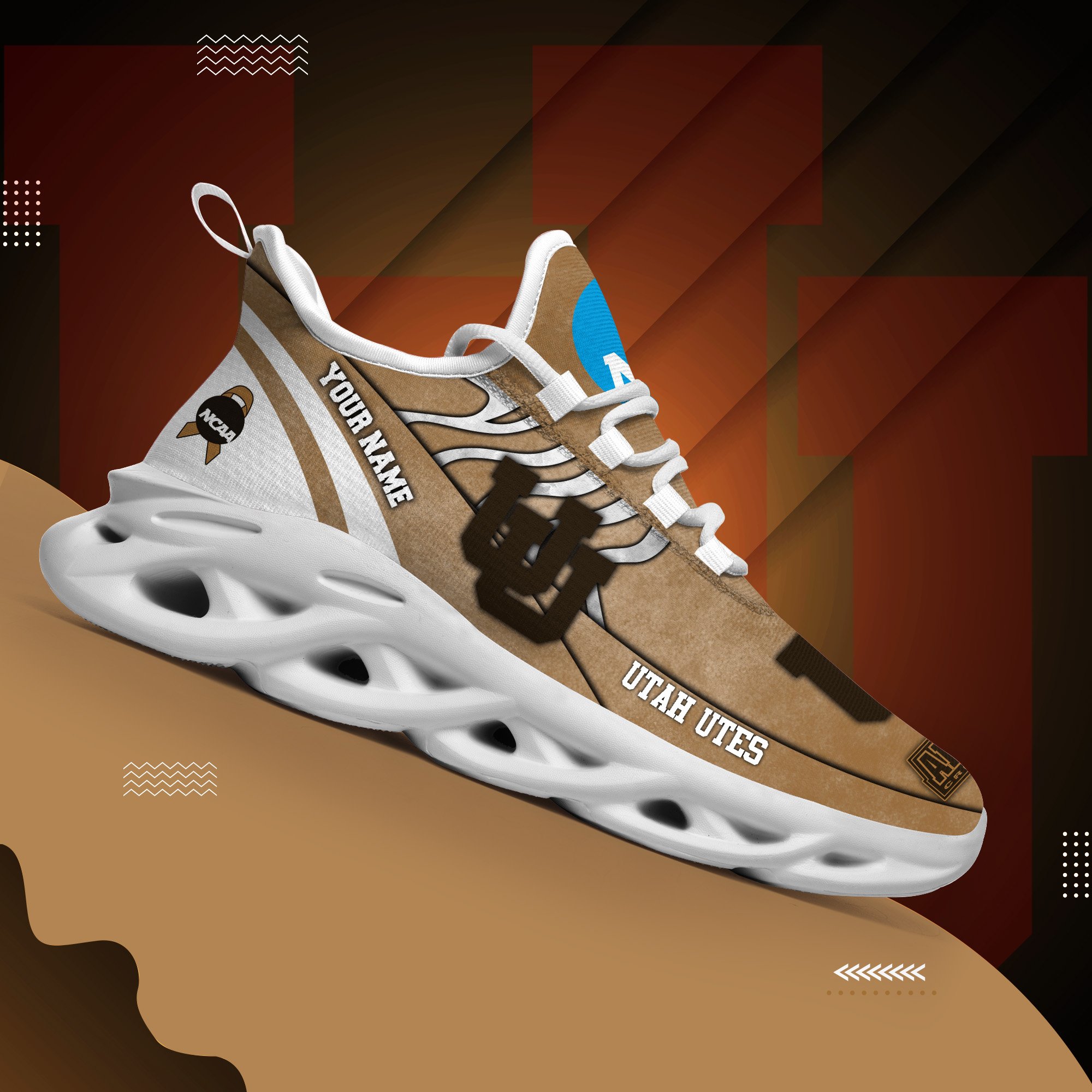 Utah Utes Black Max Soul Shoes 2025 Versions Custom Your Name And Number 312