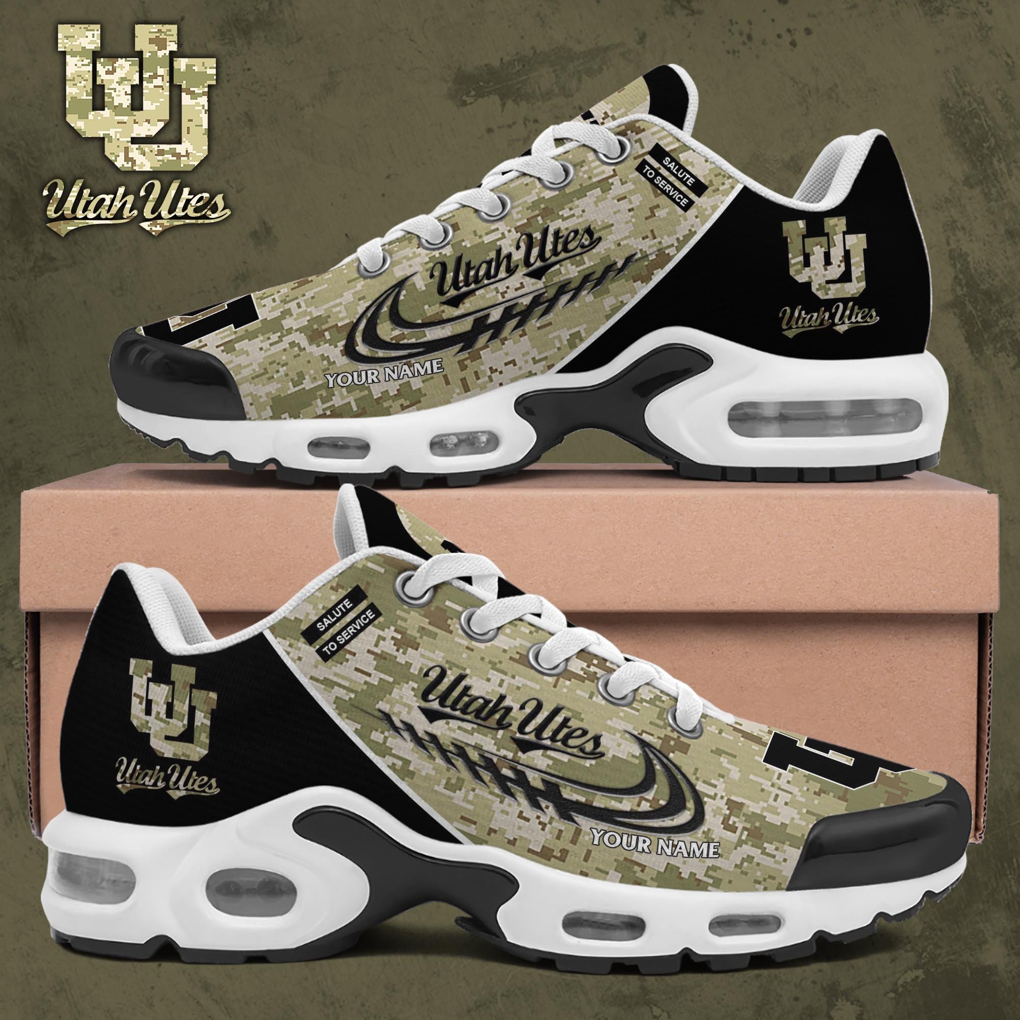 Utah Utes TN Shoes 2025 Version Custom Name, Camouflage Shoes, Gifts For Football Lovers PH636
