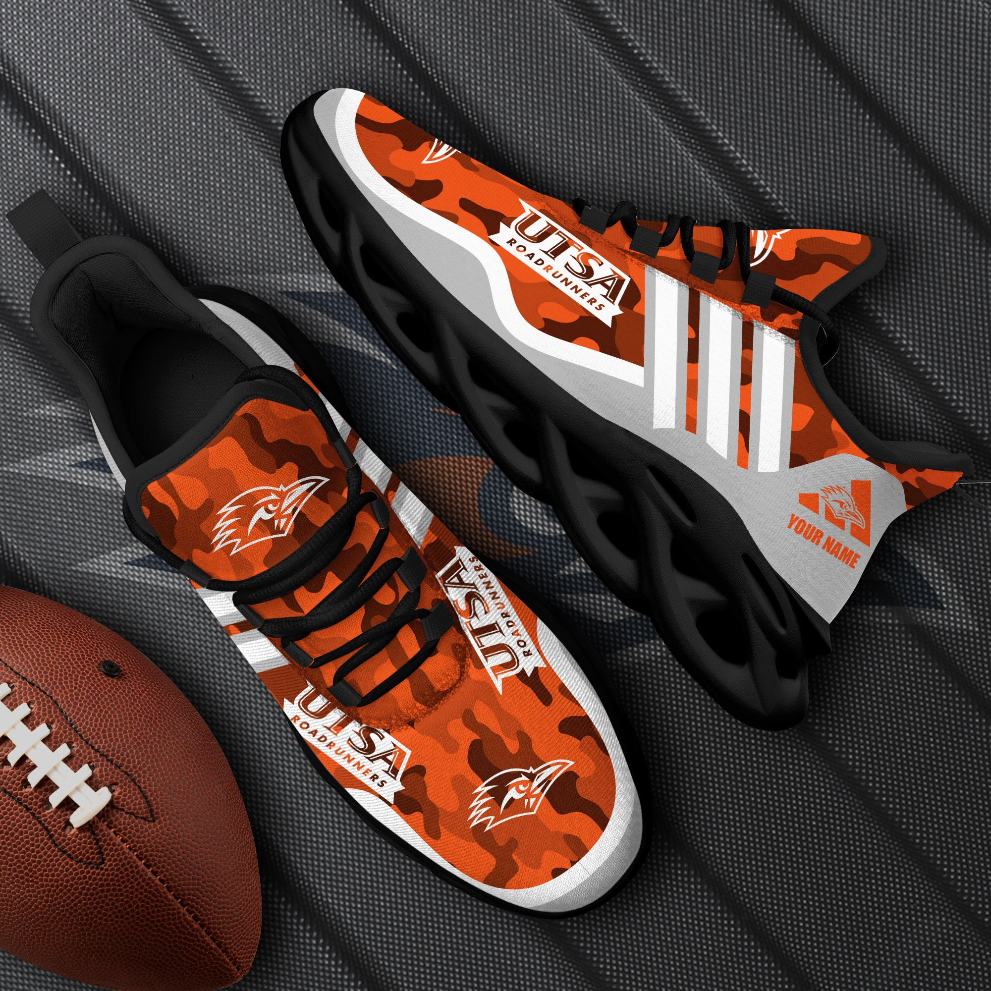 UTSA Roadrunners Black Max Soul Shoes 2025 Versions Custom Name 466