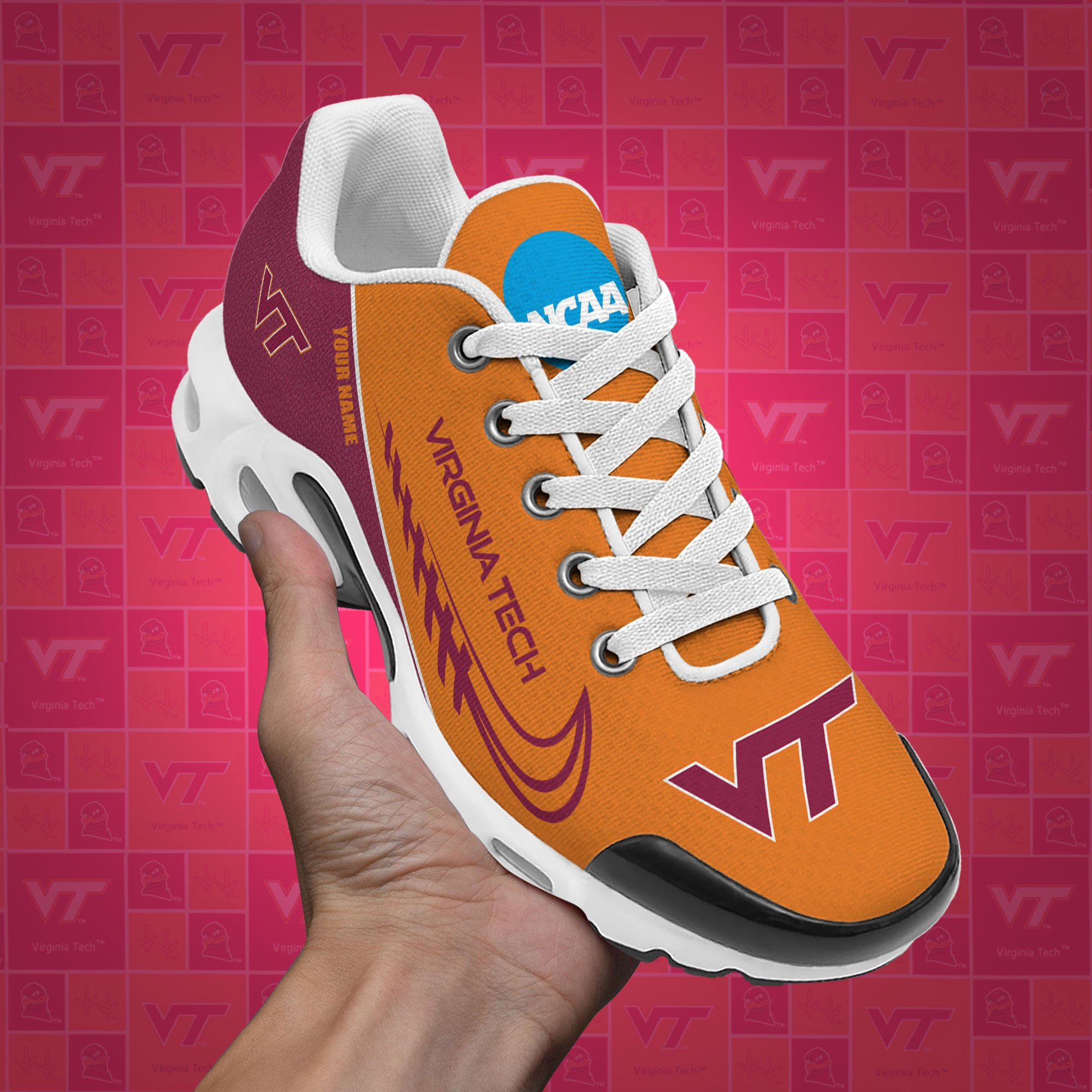 Virginia Tech Hokies TN Shoes Custom Your Name 514