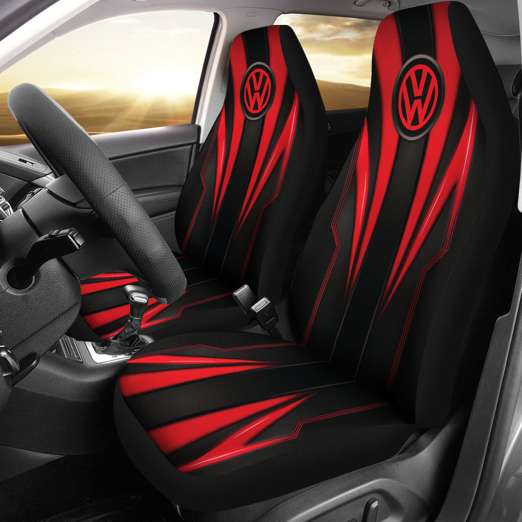 Volkswagen Red Logo Car Seat Covers Metal Abstract Ph220913-13 