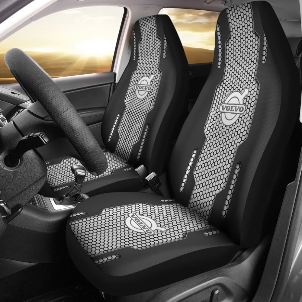 VOLVO BLACK AND WHITE car seat covers 