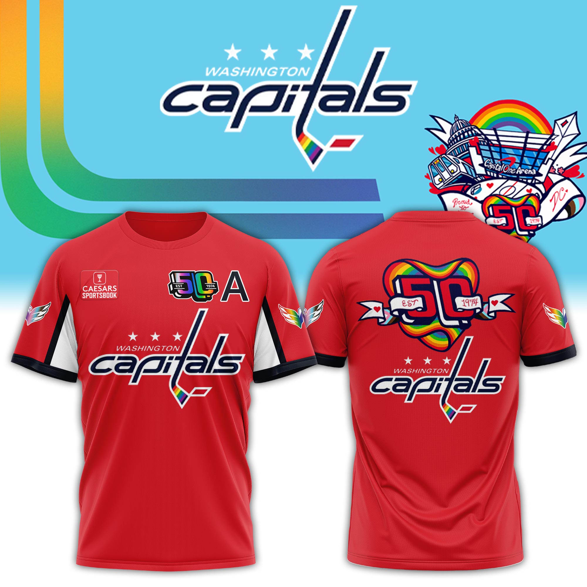 Washington Capitals Special “Pride Night” T-shirt 