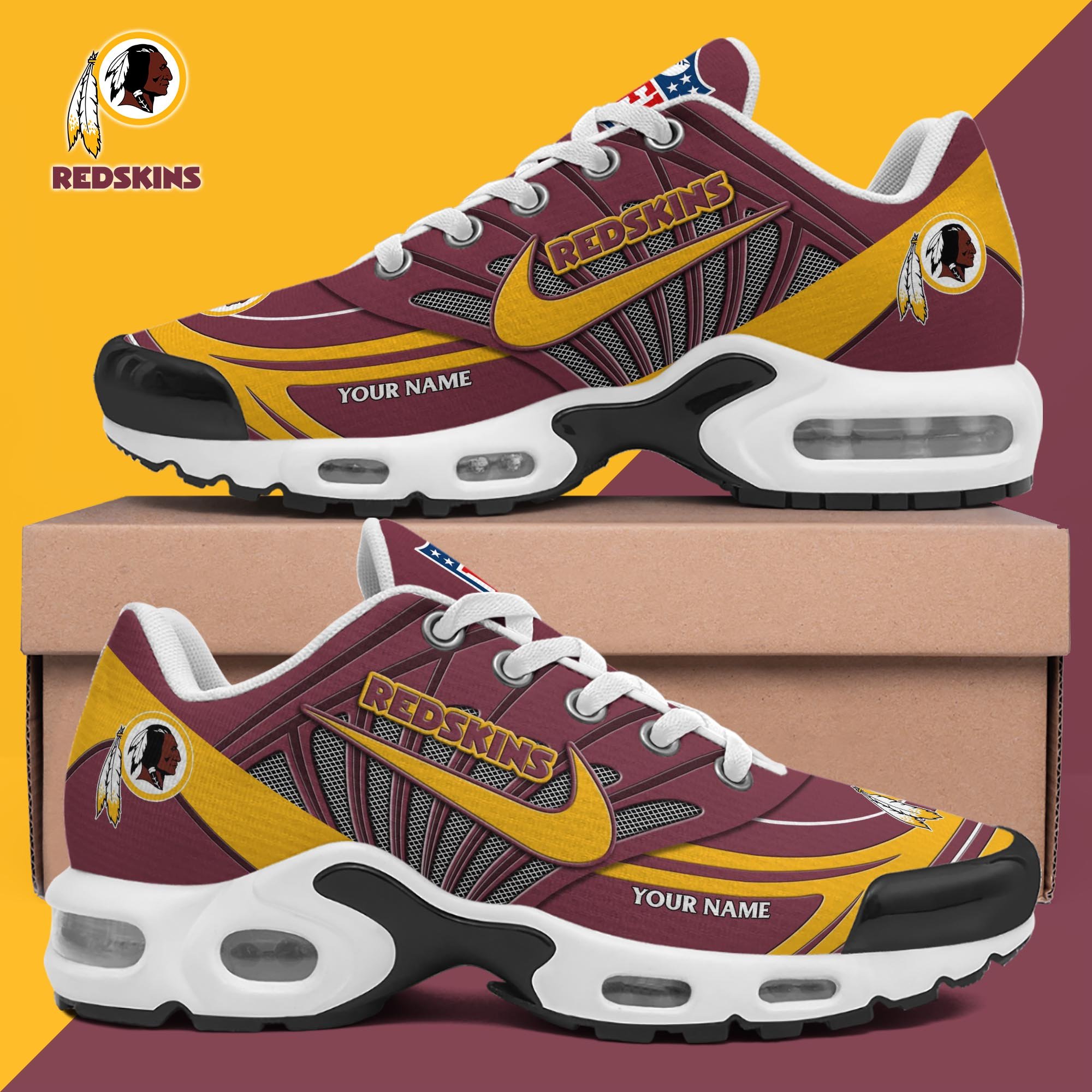 Washington Redskins TN Shoes 2025 Version Custom Your Name 
