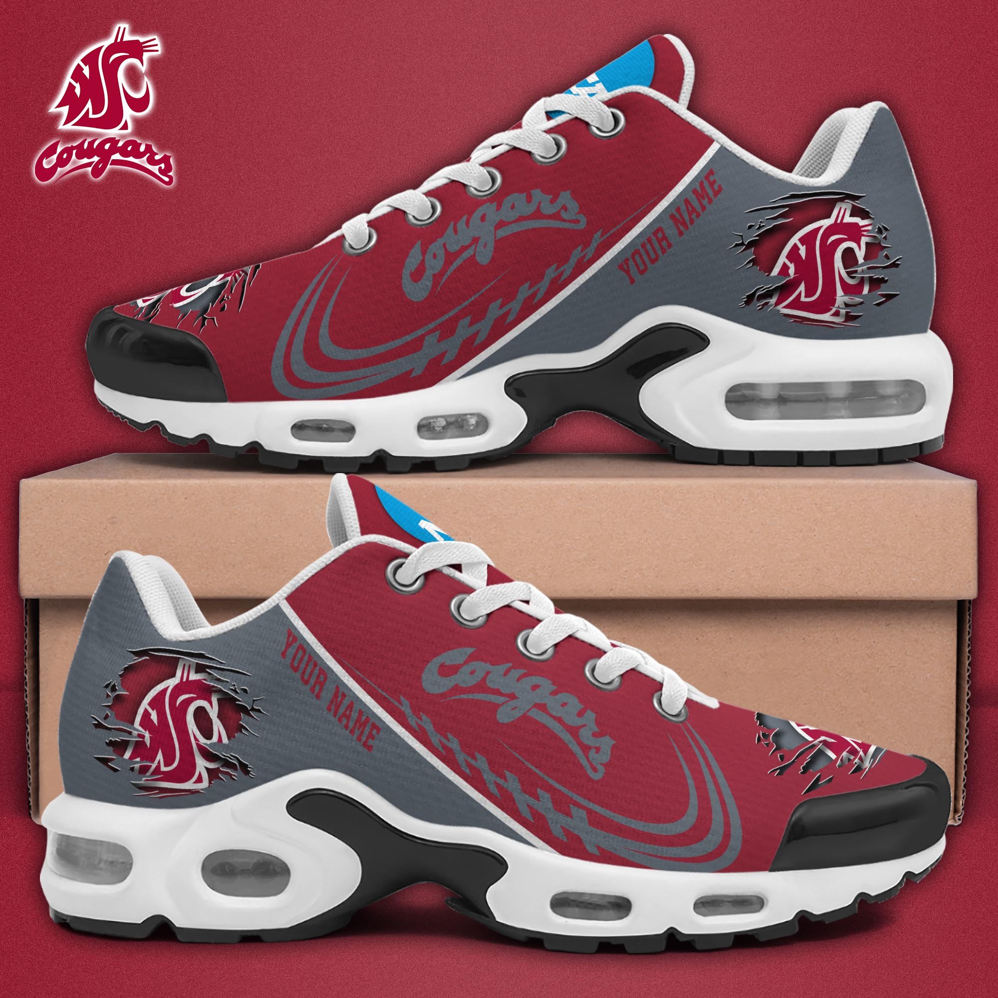 Washington State Cougars TN Shoes 2025 Version Custom Name 