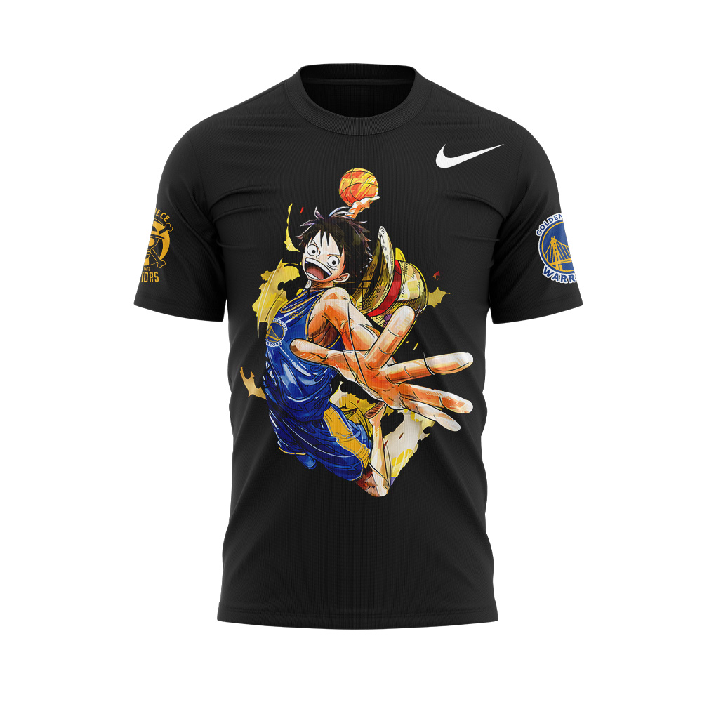 Welcome Luffy are joining the Golden State Warriors Black Tshirt Set+NT26122433ID10DS10 