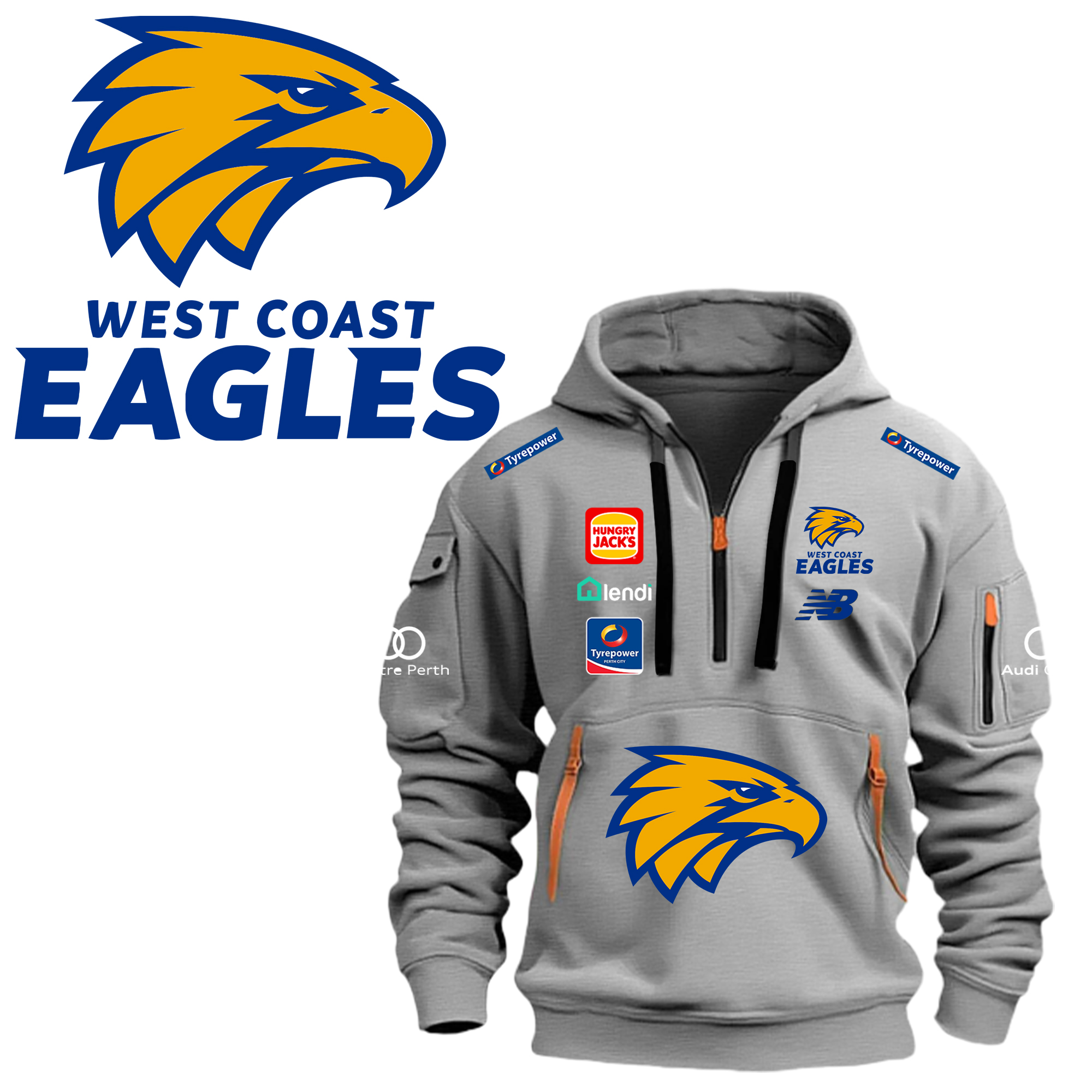West Coast Eagles New Hoodie Black 2024 
