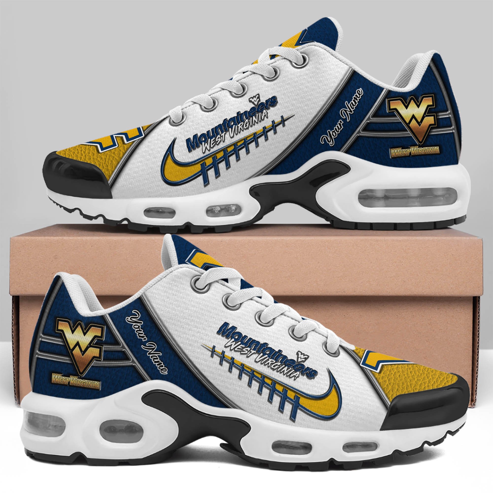 West Virginia Mountaineers TN Shoes 2025 Version Custom Your Name, Football Team Shoes, Football Shoes For Fans, Sport Gifts, Gifts For Lovers ETHY