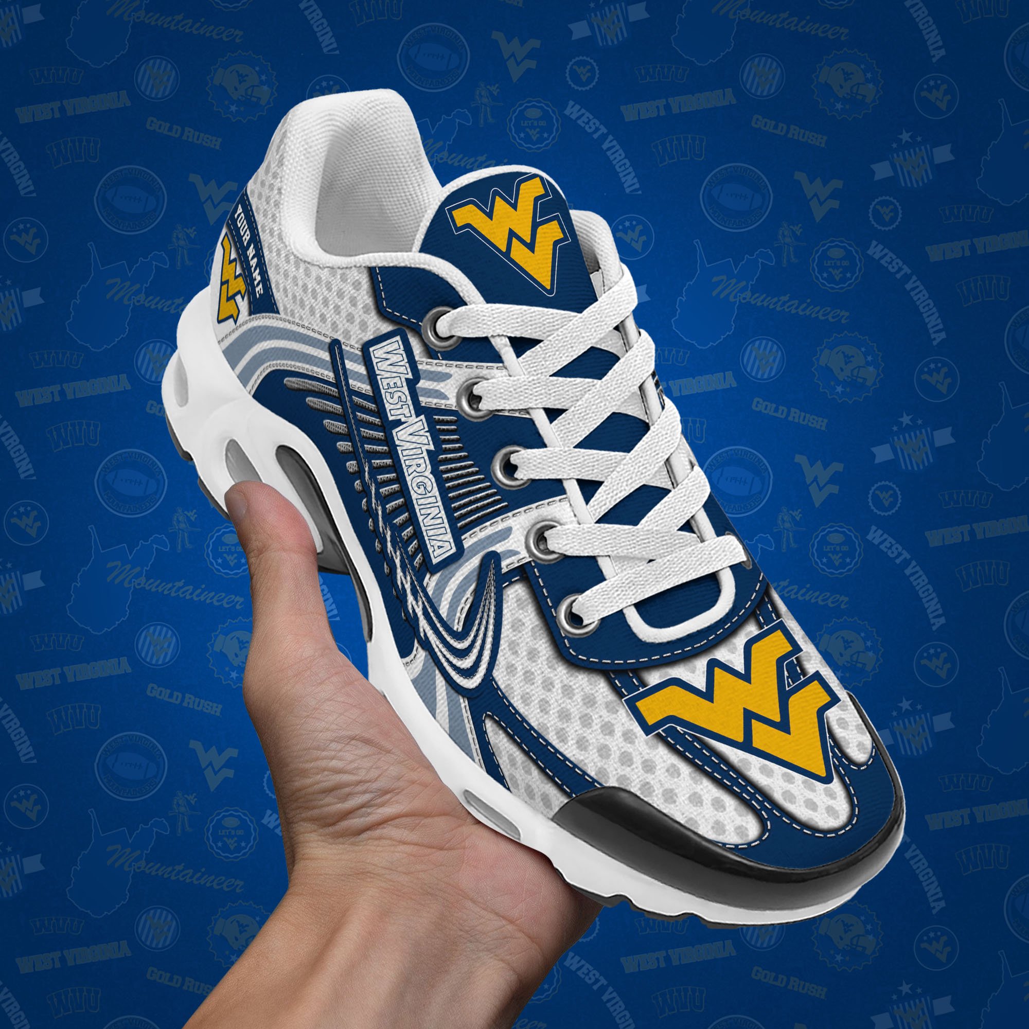 West Virginia Mountaineers TN Shoes Custom Your Name, Sport Shoes