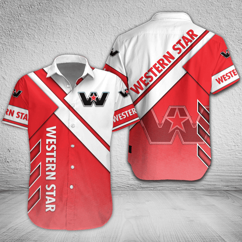 Western Star Button Shirt Custom Name, Multicolor 