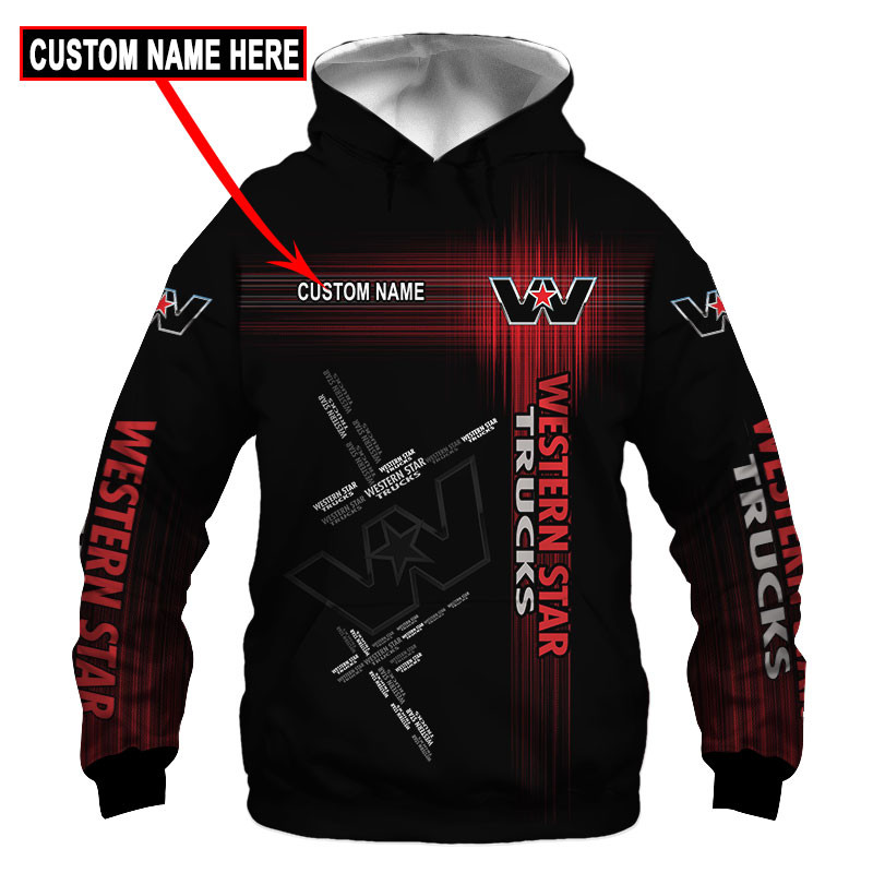Western Star Tshirt, sweatshirt, Polo, Hawaiian, Hoodie 3D Apparel Full Printing Custom Name 