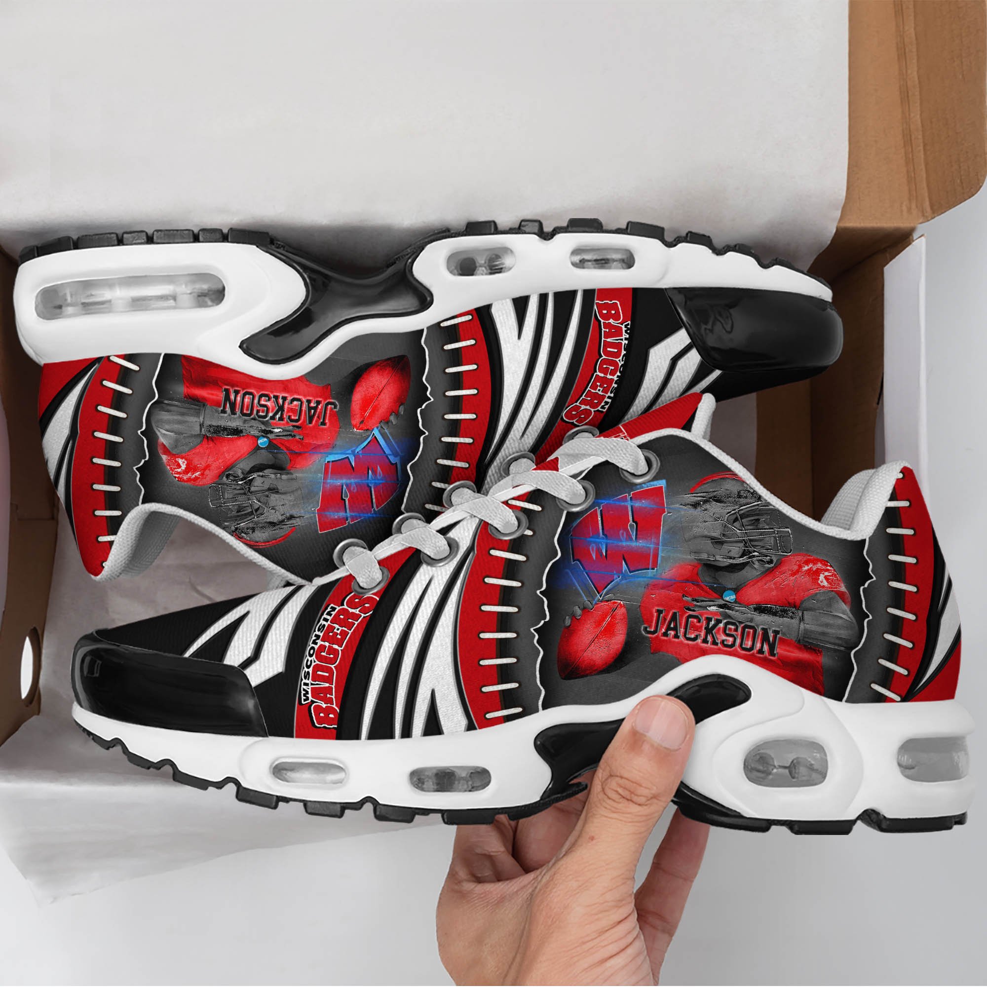 Wisconsin Badgers TN Shoes 2025 Version Custom Your Name 919