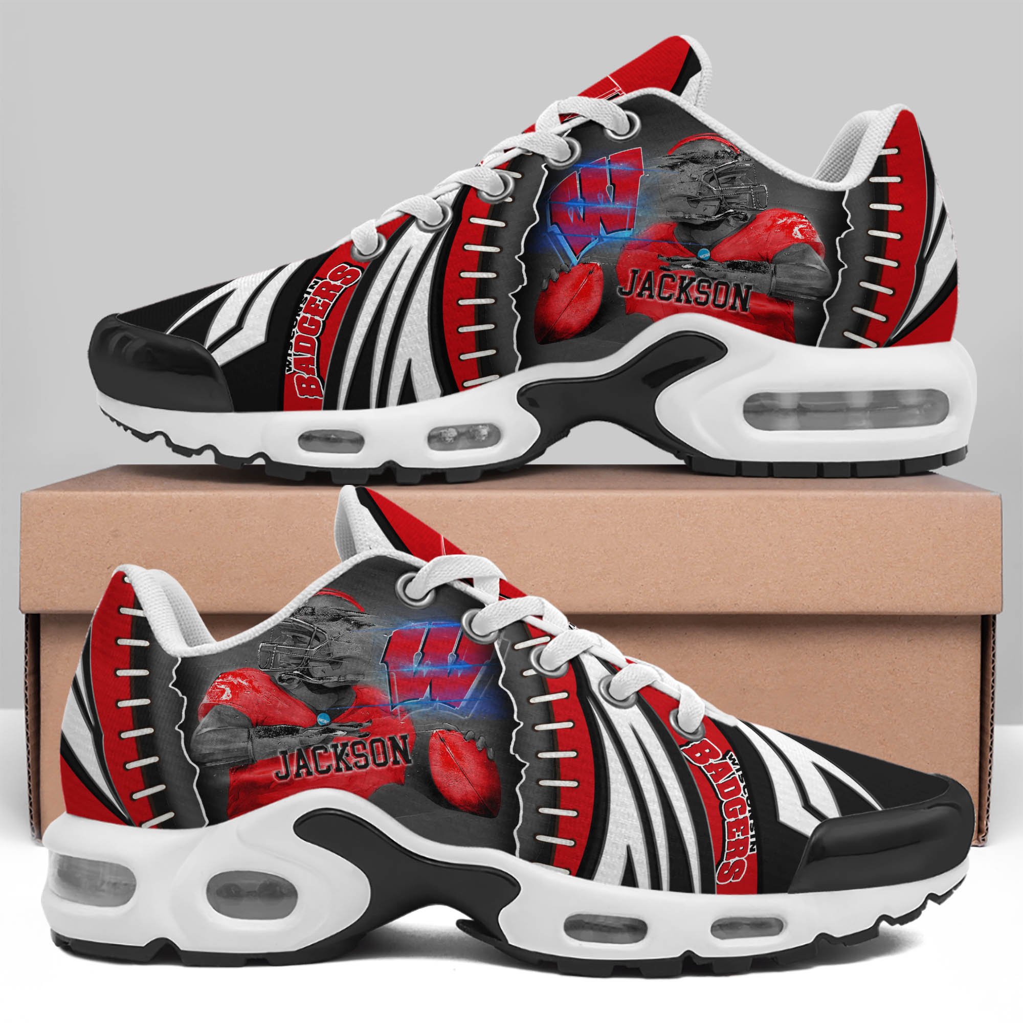 Wisconsin Badgers TN Shoes 2025 Version Custom Your Name 919